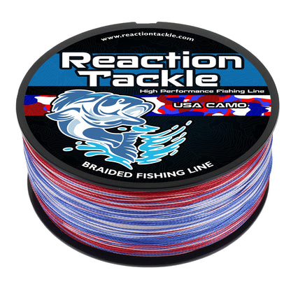 Reaction Tackle Braided Fishing Line - USA Camo