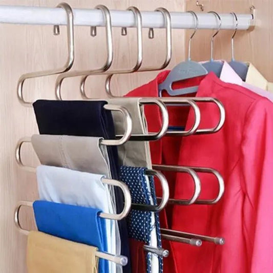Non - Slip - Multi - Functional - Clothes - Hangers | Shop Sbrtn Homes – Silver Accessories for decor (1 view)