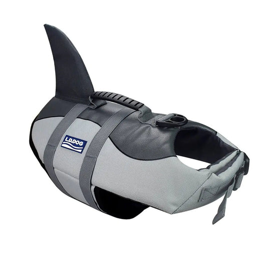 Dog Life Jacket – Adjustable Swim Vest for Dogs of All Sizes – Grey Pet for adjustable (1 view)