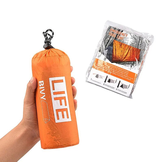 Survival - Tube - Emergency - Tent - With - Whistle | Shop Sbrtn Homes – Survival Tent - Orange Outdoor Gear for outdoor gear (1 view)