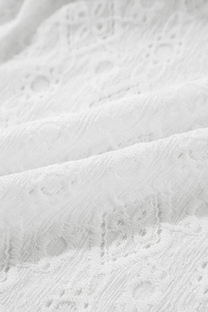 Lace Sleeveless Tied Waist Mini Dress – White for Shopify Collective (15 view)