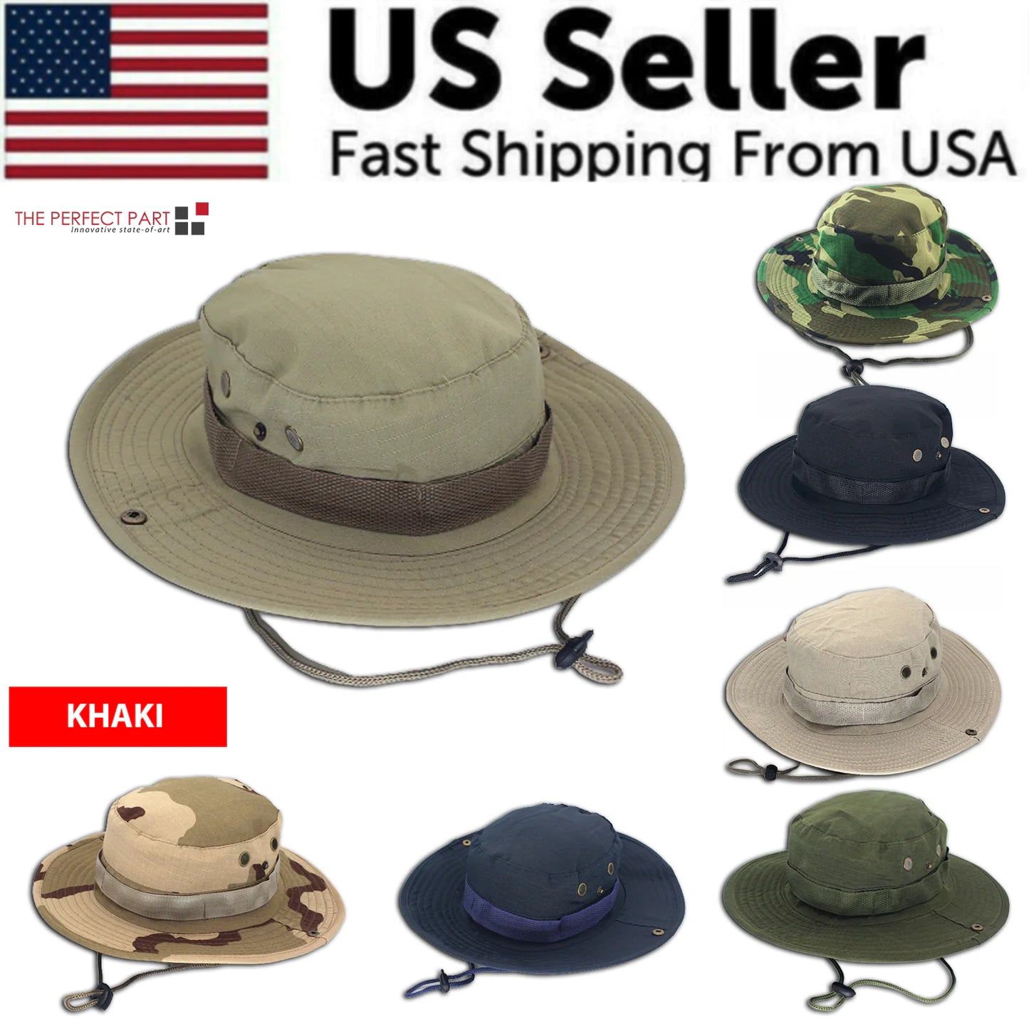 Boonie Bucket Hat – Camo Wide Brim Sun Cap for Fishing, – Apparel by SbrTnHomes