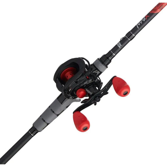 Abu Garcia Max X Baitcasting Combo – 7' 24-Ton Graphite Rod with Right-Handed Reel | Tournament-Trusted Performance – Max X Black (New Model) Fishing Gear by SbrTnHomes