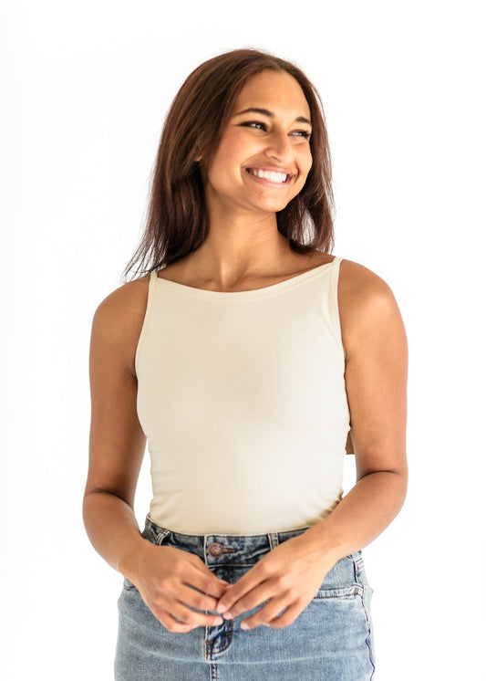 Adjustable Layering Cami – Cream IC Tops for glowup (2 view)