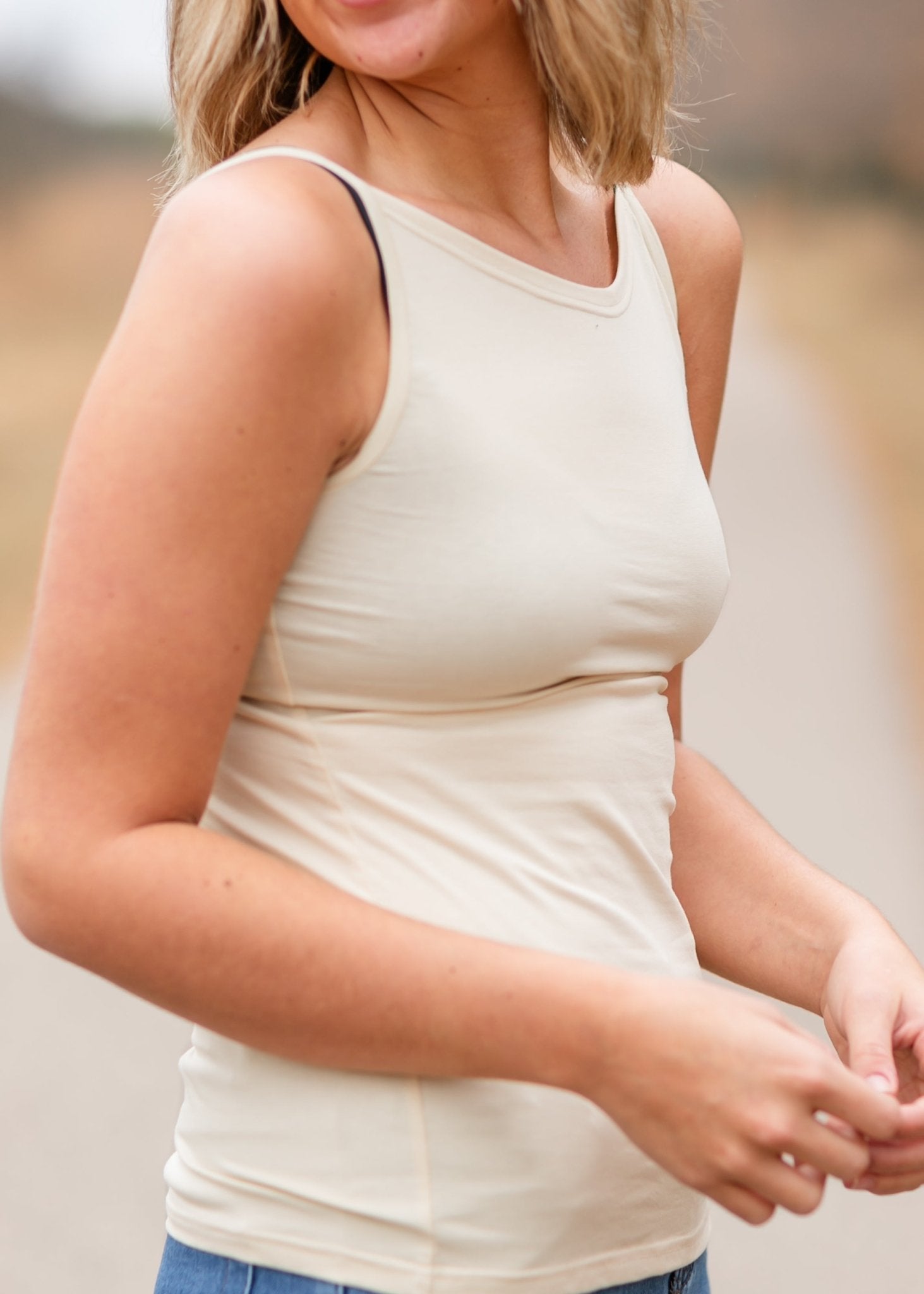 Adjustable Layering Cami – Cream IC Tops for glowup (13 view)