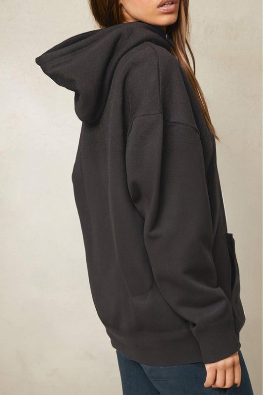Simply Love Simply Love Full Size Dropped Shoulder Tiger Graphic Hoodie – Charcoal Hoodies for Shopify Collective (2 view)