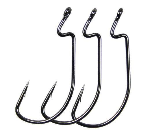 Offset Worm Hooks – 3X Strong Wide Gap Bass Hooks (1/0, – 1/0-50pcs Fishing Gear by SbrTnHomes