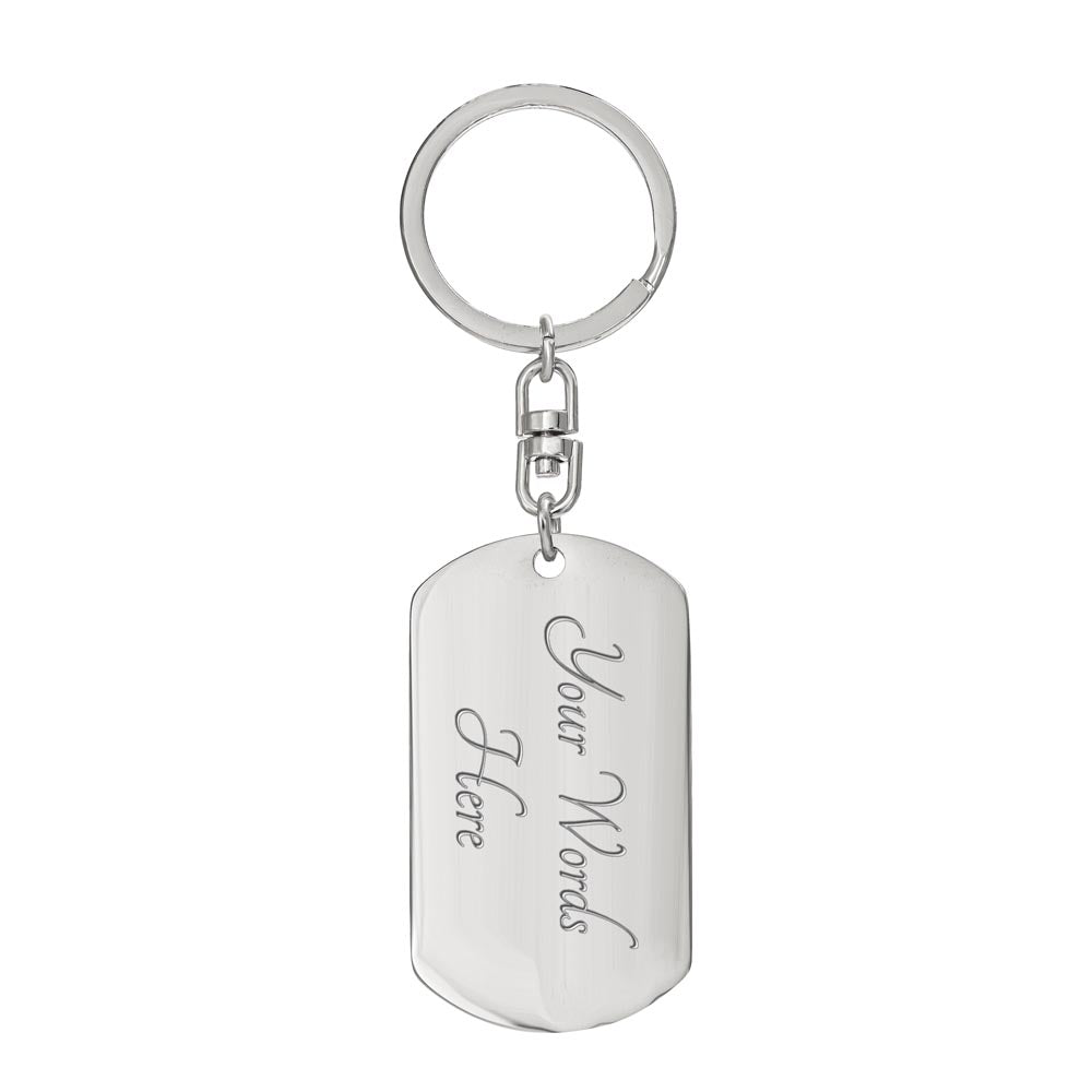 Patriotic Pin Up Dog Tag Keychain – Retro Military Tribute – Dog Tag with Swivel Keychain (Steel) Accessories by ShineOn Fulfillment
