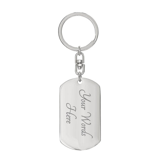 Welcome Home Keychain – Family Themed Homeowner Gift | New – Dog Tag with Swivel Keychain (Steel) Accessories by ShineOn Fulfillment
