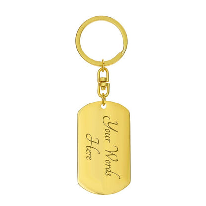 Welcome Home Keychain – Family Themed Homeowner Gift | New – Dog Tag with Swivel Keychain (Gold) Accessories by ShineOn Fulfillment