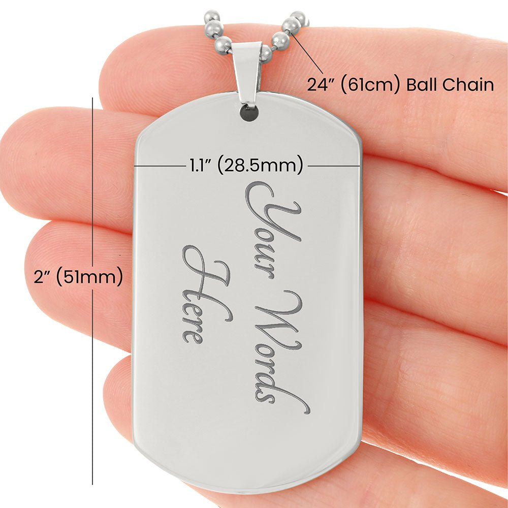 Naval Landing Dog Tag Necklace – Honor, Courage & Service | – Military Chain (Gold) Jewelry by ShineOn Fulfillment