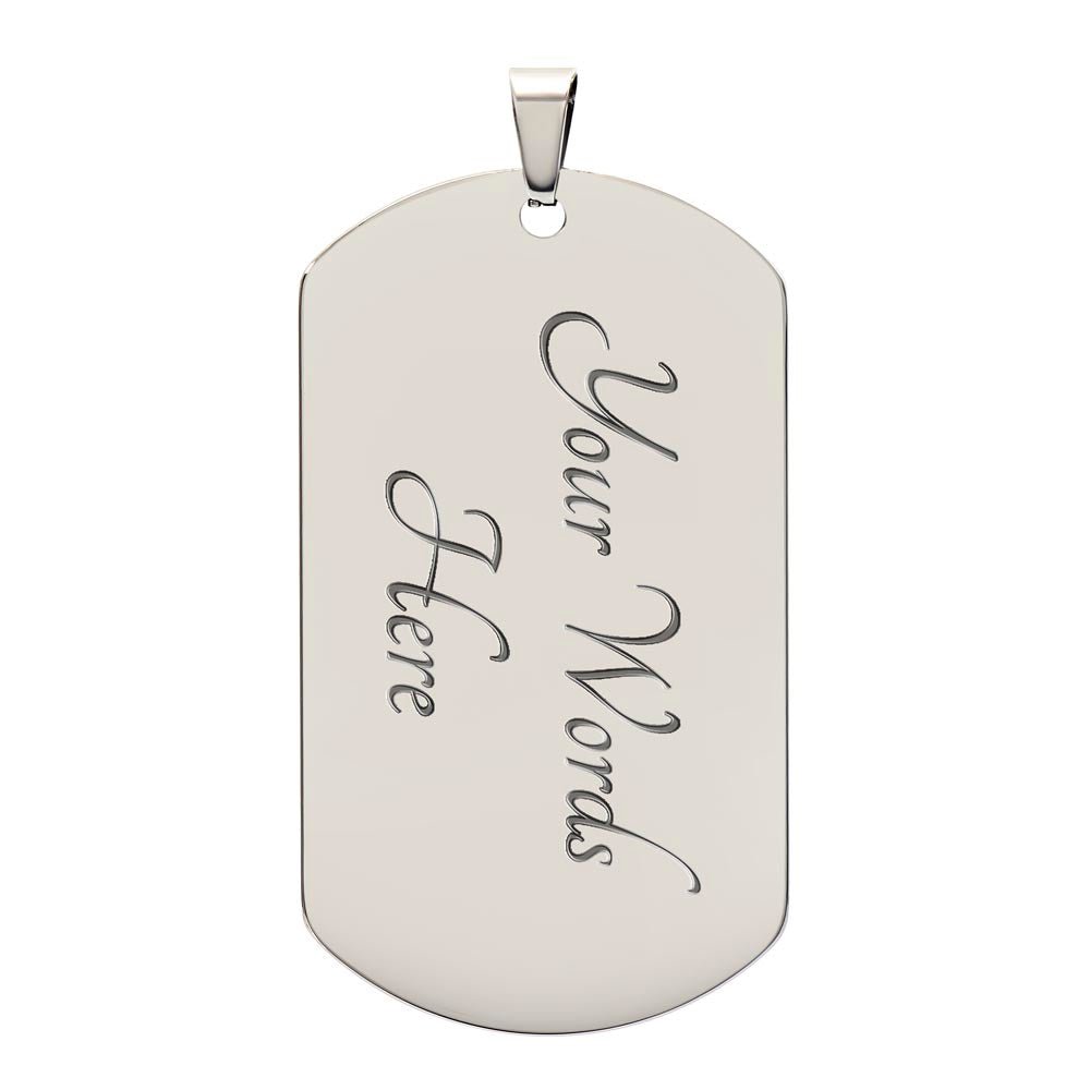 Naval Landing Dog Tag Necklace – Honor, Courage & Service | – Military Chain (Silver) Jewelry by ShineOn Fulfillment