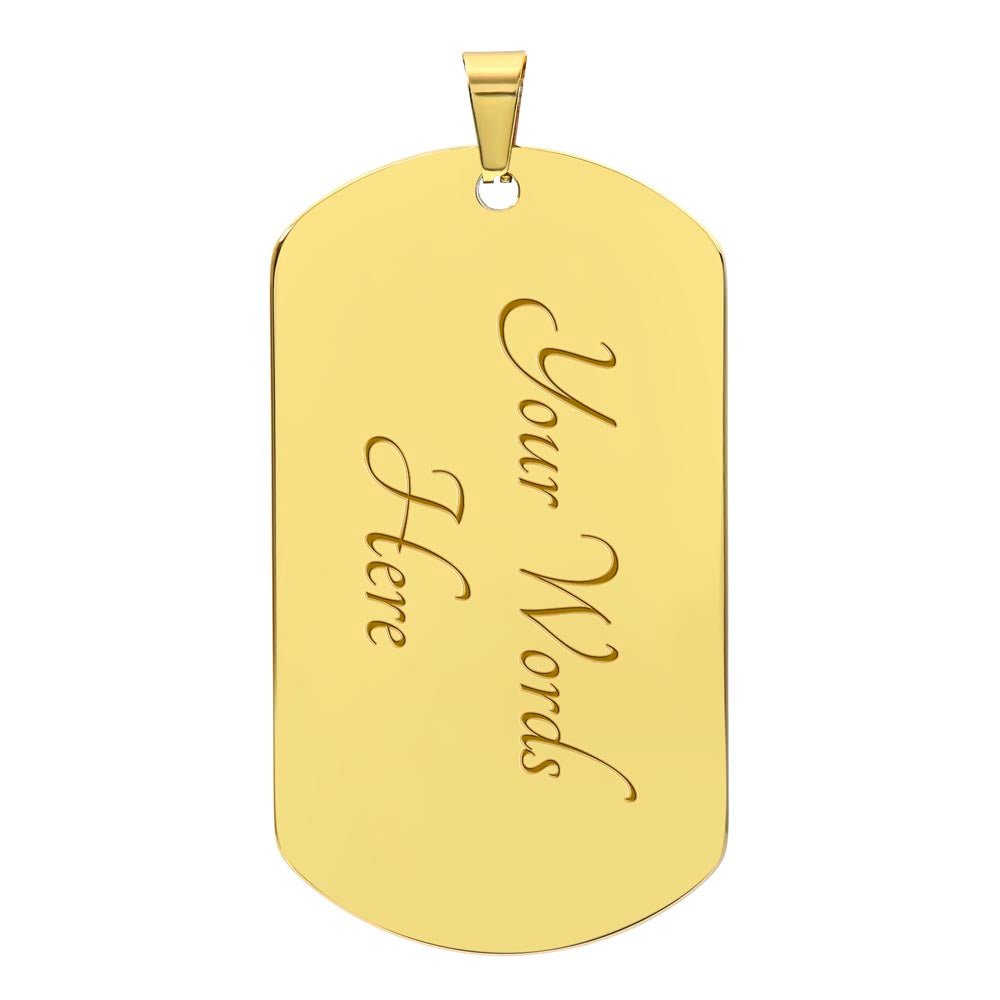 Naval Landing Dog Tag Necklace – Honor, Courage & Service | – Military Chain (Gold) Jewelry by ShineOn Fulfillment
