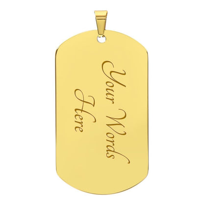 Naval Landing Dog Tag Necklace – Honor, Courage & Service | – Military Chain (Gold) Jewelry by ShineOn Fulfillment