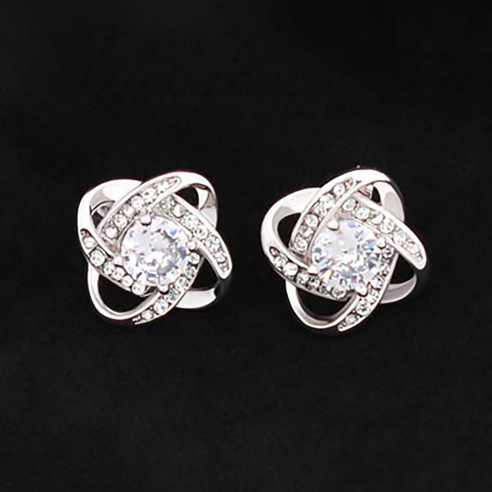 Love Knot Stud Earring | Jewelry – Love Knot Earrings Jewelry for gift (1 view)