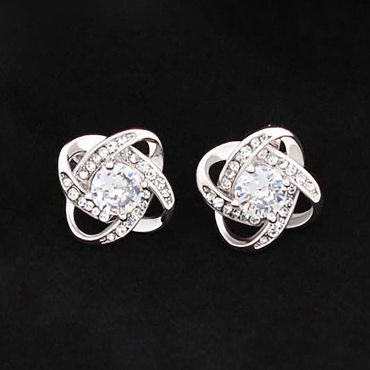 Love Knot Stud Earring | Jewelry – Love Knot Earrings Jewelry for gift (1 view)