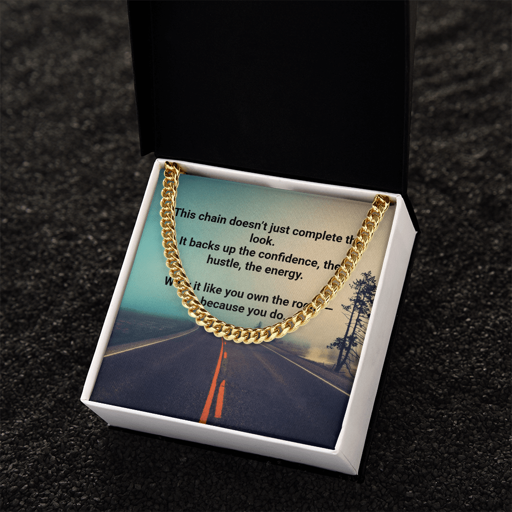 Men's Cuban Link Chain – Bold Gift for Him | 18K Gold – 18K Yellow Gold Finish Jewelry for C30184T (6 view)