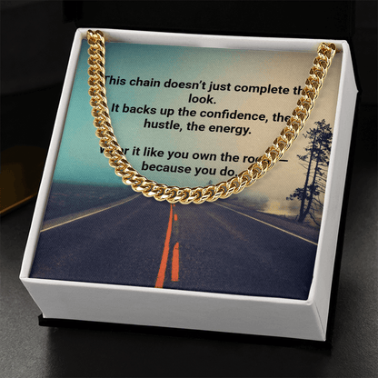 Men's Cuban Link Chain – Bold Gift for Him | 18K Gold – 18K Yellow Gold Finish Jewelry for C30184T (8 view)