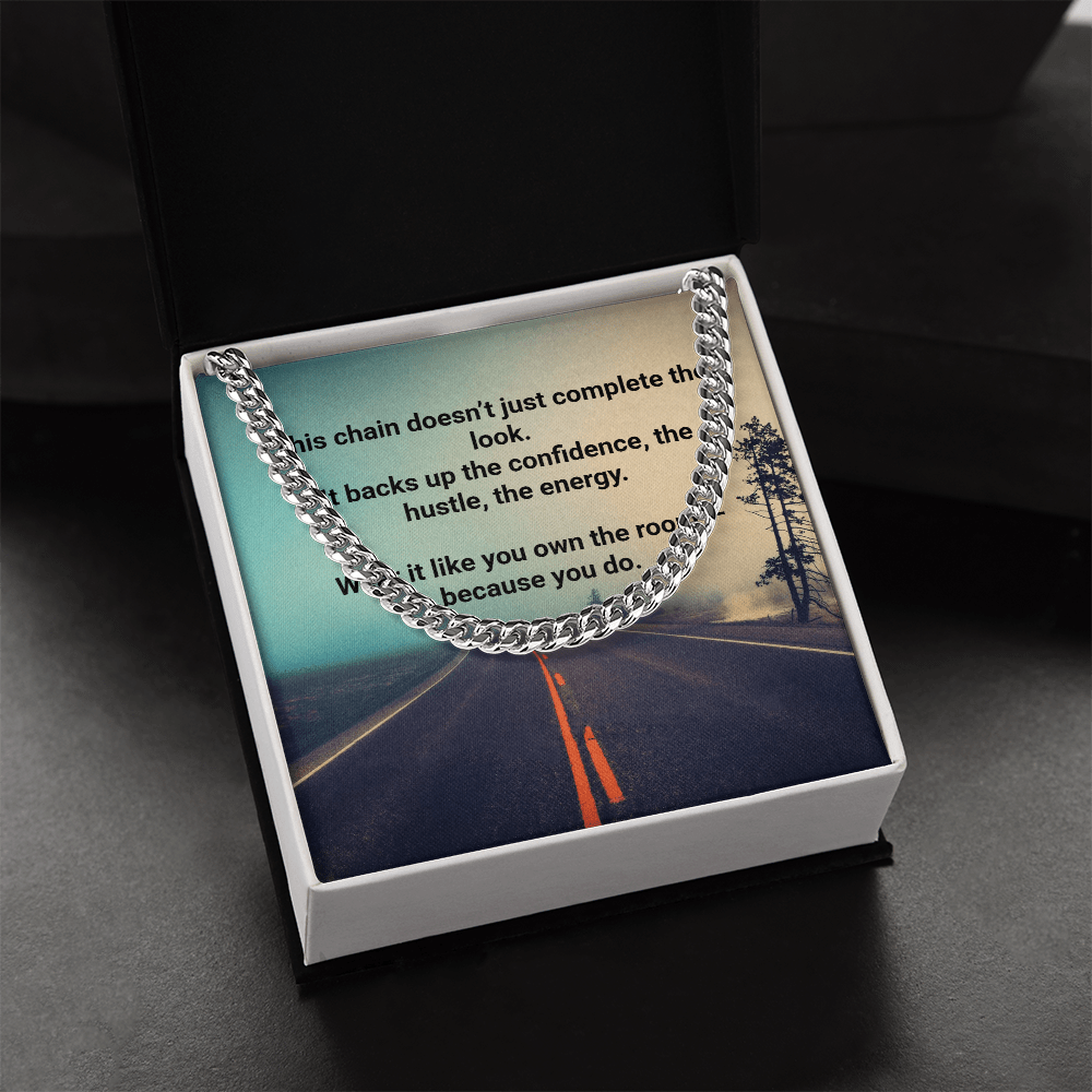 Men's Cuban Link Chain – Bold Gift for Him | 18K Gold – Stainless Steel Jewelry for C30184T (3 view)