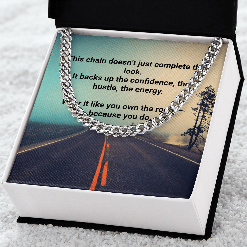 Men's Cuban Link Chain – Bold Gift for Him | 18K Gold – Stainless Steel Jewelry for C30184T (4 view)