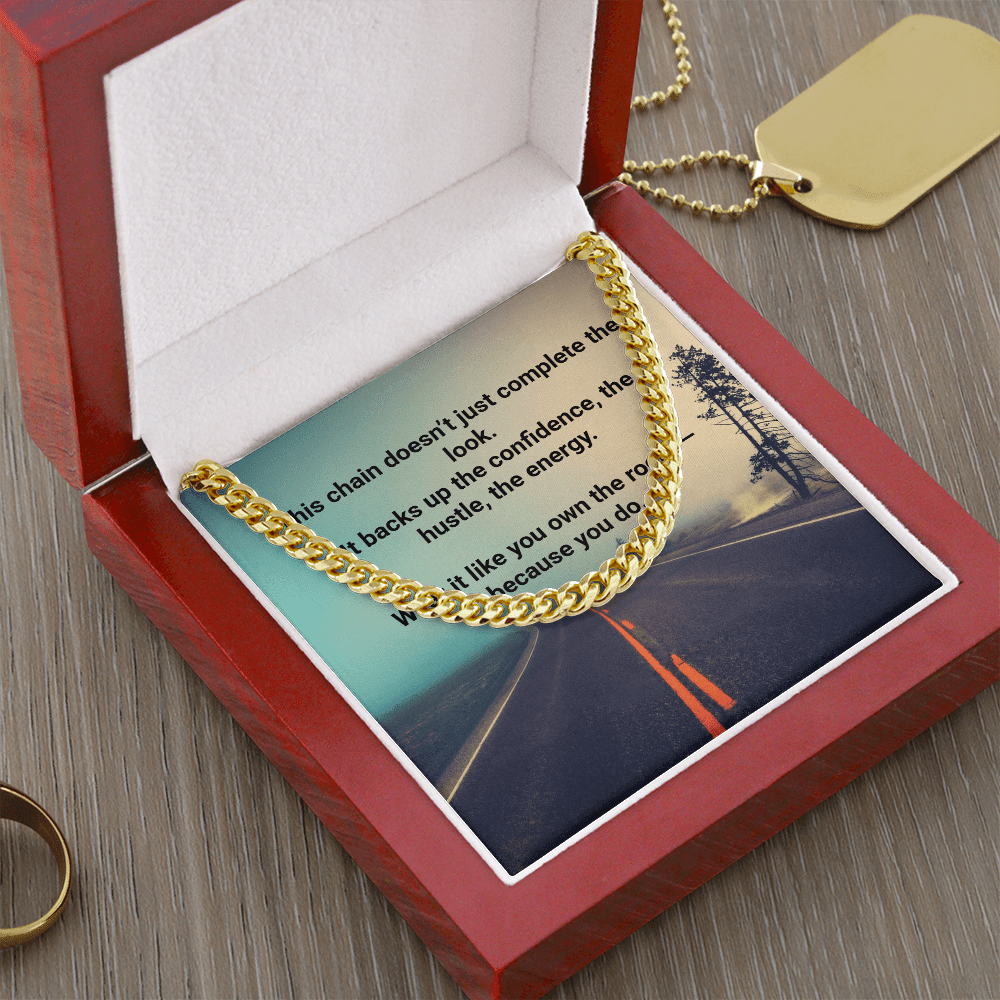 Men's Cuban Link Chain – Bold Gift for Him | 18K Gold – 18K Yellow Gold Finish Jewelry for C30184T (10 view)