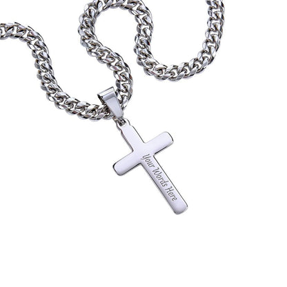 Jesus is the Way Cross Necklace – Men's Christian Jewelry – Standard Box Jewelry by ShineOn Fulfillment