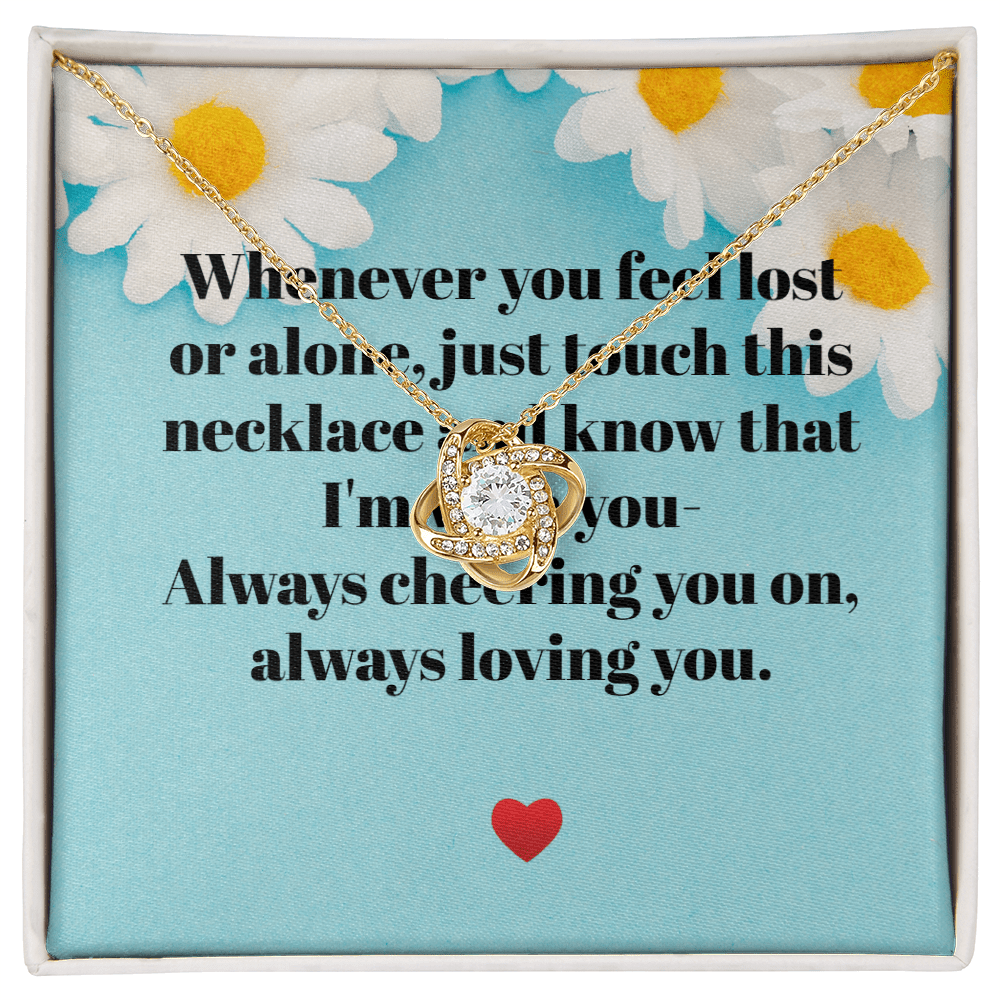 To My Daughter – Love Knot Necklace with Heartfelt Message | – 18K Yellow Gold Finish Jewelry by ShineOn Fulfillment