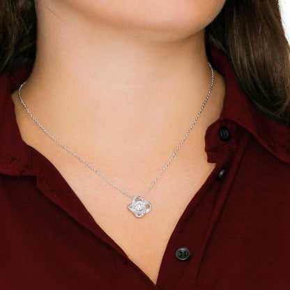 To My Daughter – Love Knot Necklace with Heartfelt Message | – 18K Yellow Gold Finish Jewelry by ShineOn Fulfillment