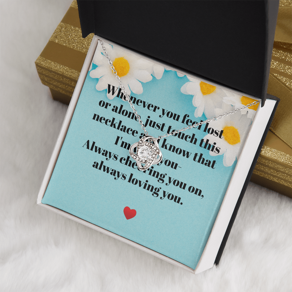 To My Daughter – Love Knot Necklace with Heartfelt Message | – 18K Yellow Gold Finish Jewelry by ShineOn Fulfillment