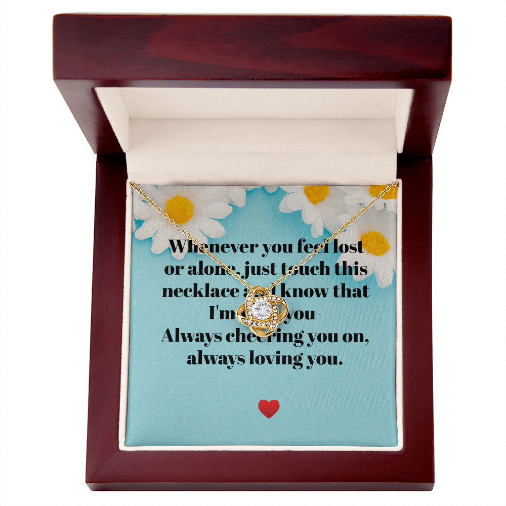 To My Daughter – Love Knot Necklace with Heartfelt Message | – 18K Yellow Gold Finish Jewelry by ShineOn Fulfillment