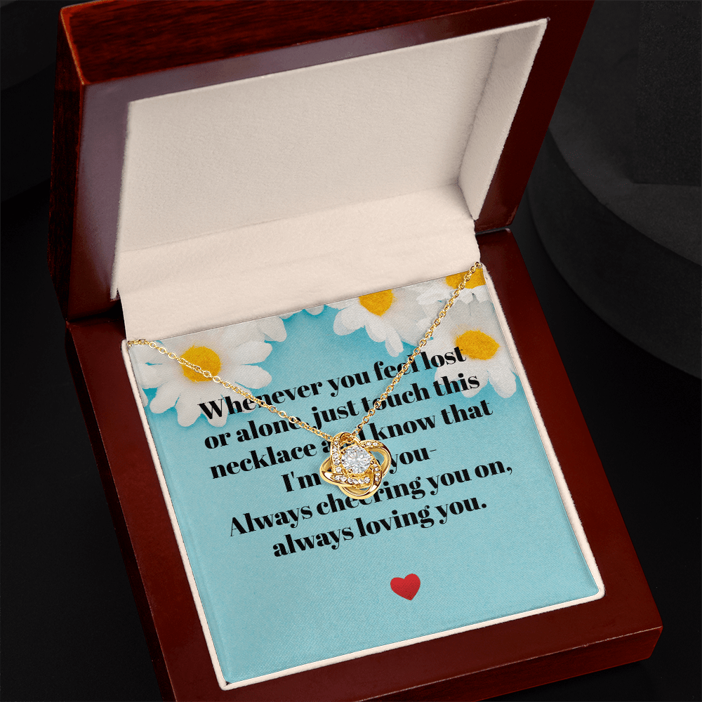 To My Daughter – Love Knot Necklace with Heartfelt Message | – 18K Yellow Gold Finish Jewelry by ShineOn Fulfillment