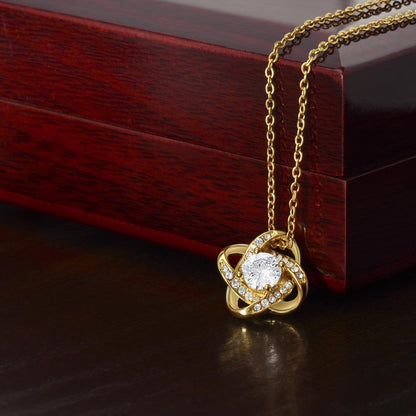 To My Daughter – Love Knot Necklace with Heartfelt Message | – 18K Yellow Gold Finish Jewelry by ShineOn Fulfillment