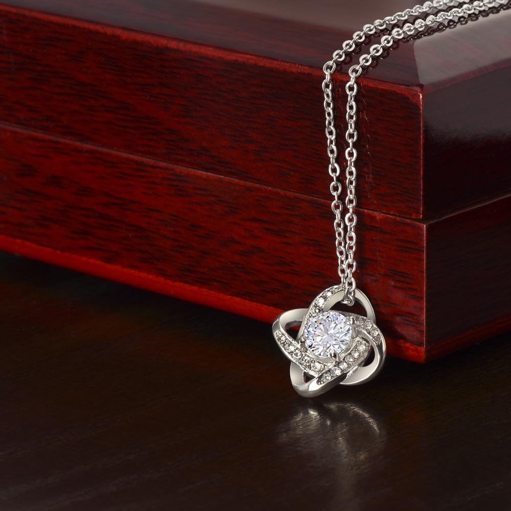 To My Daughter – Love Knot Necklace with Heartfelt Message | – 18K Yellow Gold Finish Jewelry by ShineOn Fulfillment