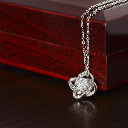 To My Daughter – Love Knot Necklace with Heartfelt Message | – 18K Yellow Gold Finish Jewelry by ShineOn Fulfillment