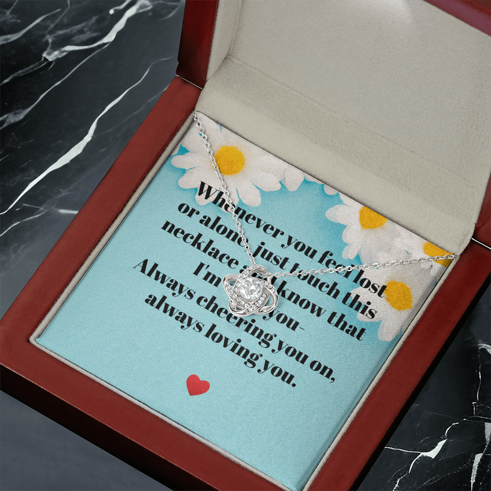 To My Daughter – Love Knot Necklace with Heartfelt Message | – 18K Yellow Gold Finish Jewelry by ShineOn Fulfillment