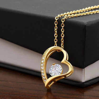 Forever Love Necklace – Timeless Heart Pendant with Dazzling – 18k Yellow Gold Jewelry by ShineOn Fulfillment