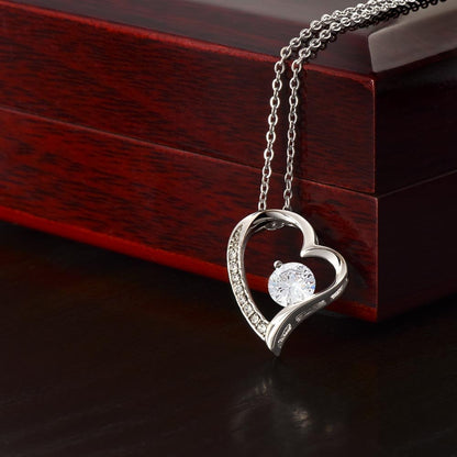 Forever Love Necklace – Timeless Heart Pendant with Dazzling – 14k White Gold Finish Jewelry by ShineOn Fulfillment