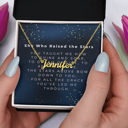 Custom Name Necklace | Shop Sbrtn Homes – 18k Yellow Gold Finish Jewelry for A1315T (5 view)