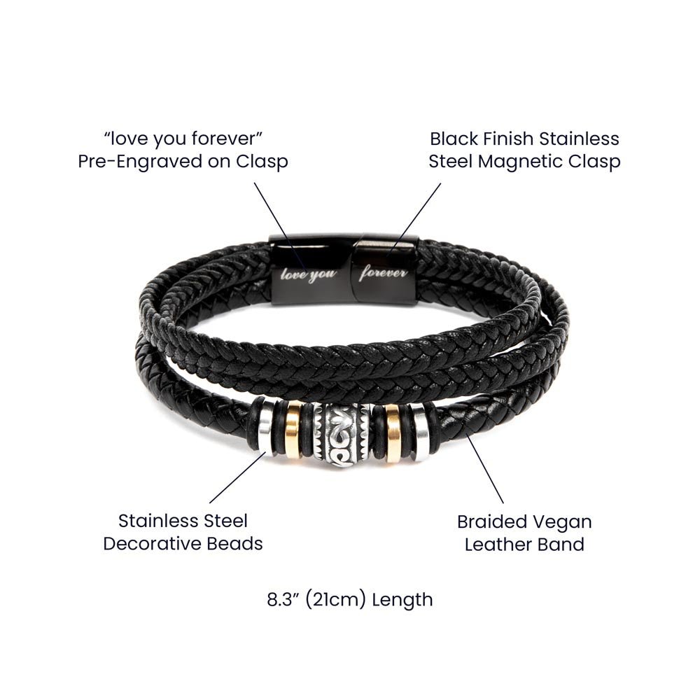Love You Forever Bracelet for Son – Inspirational Gift | – Two Tone Box Jewelry by ShineOn Fulfillment