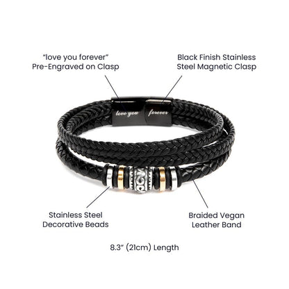 Love You Forever Bracelet for Son – Inspirational Gift | – Two Tone Box Jewelry by ShineOn Fulfillment