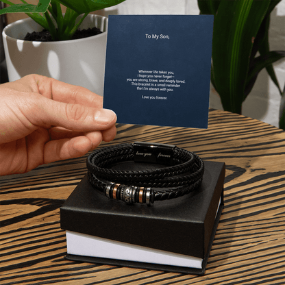 Love You Forever Bracelet for Son – Inspirational Gift | – Two Tone Box Jewelry by ShineOn Fulfillment