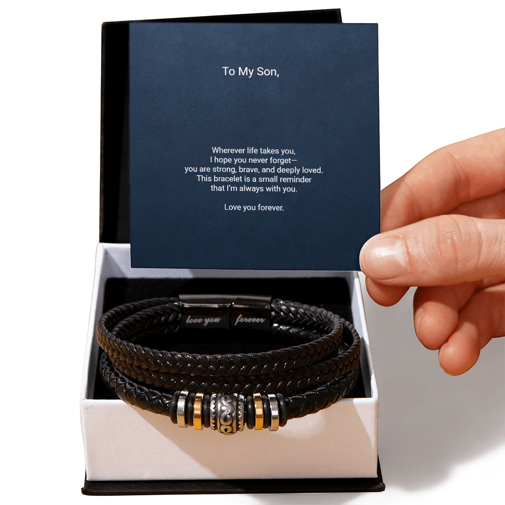 Love You Forever Bracelet for Son – Inspirational Gift | – Two Tone Box Jewelry by ShineOn Fulfillment