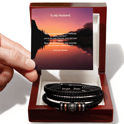 Love You Forever Bracelet for Husband – Romantic Gift | – Luxury Box w/LED Jewelry by ShineOn Fulfillment