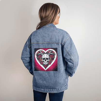 Skull & Dagger Jean Jacket – Fierce Love Symbol | Gothic – Small Jacket for G102 (2 view)