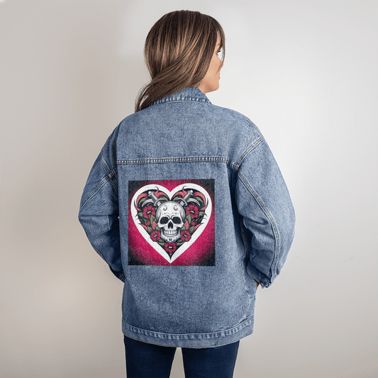 Skull & Dagger Jean Jacket – Fierce Love Symbol | Gothic – Small Jacket for G102 (2 view)