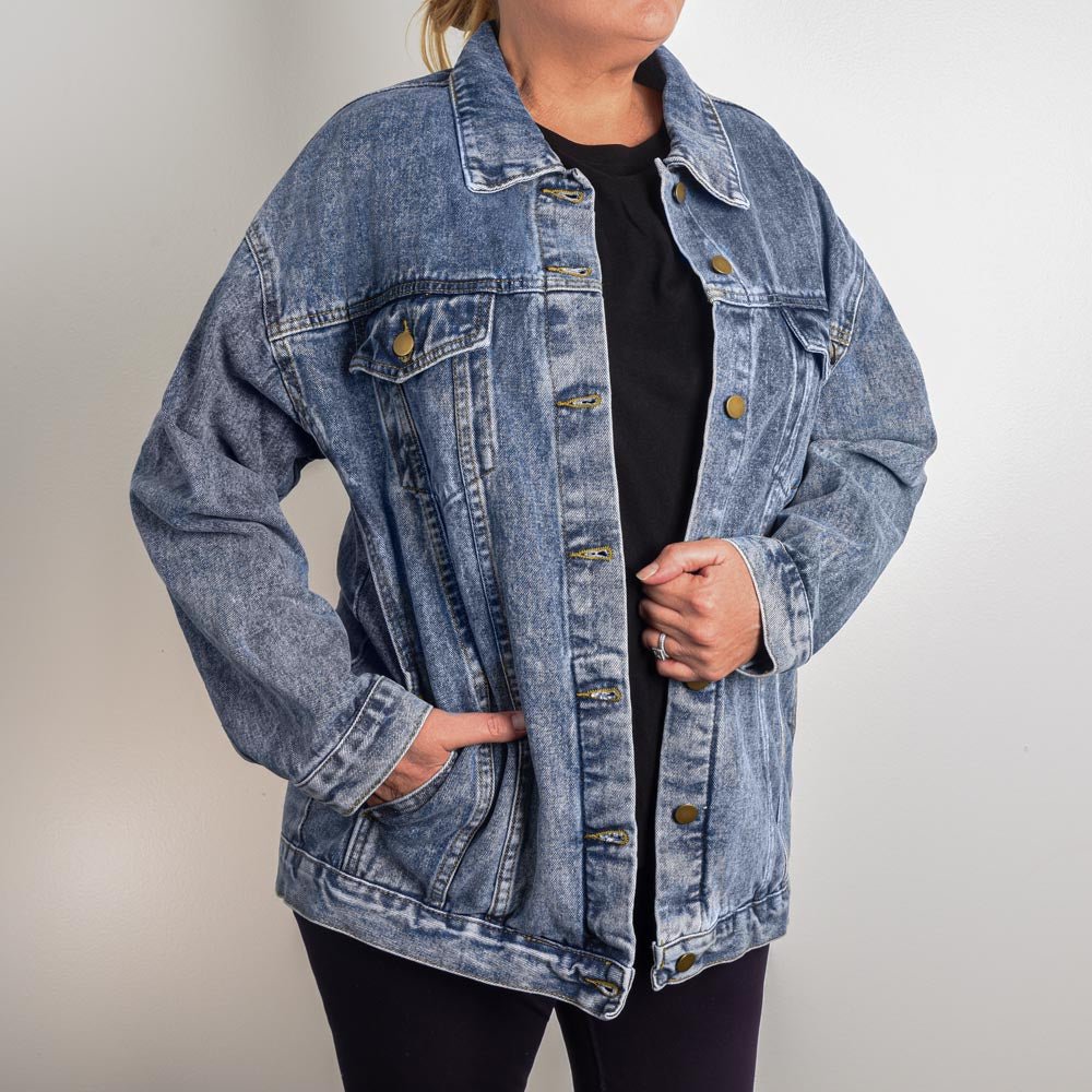 Skull & Dagger Jean Jacket – Fierce Love Symbol | Gothic – Large Jacket for G102 (4 view)