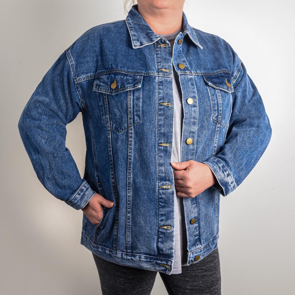 Skull & Dagger Jean Jacket – Fierce Love Symbol | Gothic – X - Large Jacket for G102 (5 view)