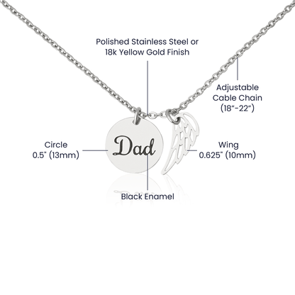 Gone but not Forgotten | Dad – Polished Stainless Steel Jewelry for E067T (4 view)