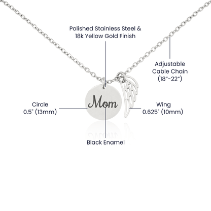Gone but not Forgotten I Mom – Polished Stainless Steel Jewelry for E068T (3 view)