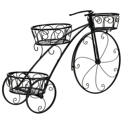 Tricycle Plant Stand – Whimsical Parisian Style for Indoor & – Black Backpack for closing gift (4 view)